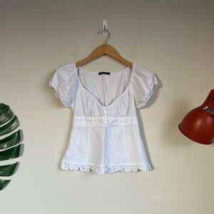 Brandy Melville Cap Sleeve Babydoll Top